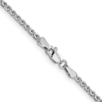 FJC Finejewelers 14 kt White Gold Solid Bright Cut Spiga Chain 24 Inches x 1.8 mm