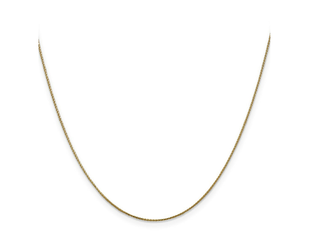 FJC Finejewelers 14 kt Yellow Gold Bright Cut Spiga Chain 18 Inches x 0.65 mm