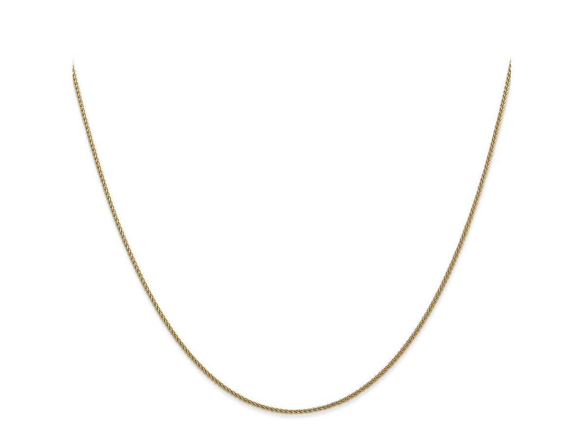 FJC Finejewelers 14 kt Yellow Gold Bright Cut Spiga Chain Anklet 10 Inches x 1 mm