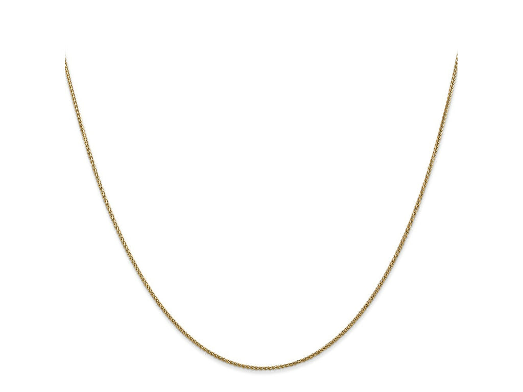 FJC Finejewelers 14 kt Yellow Gold Bright Cut Spiga Chain 16 Inches x 1 mm