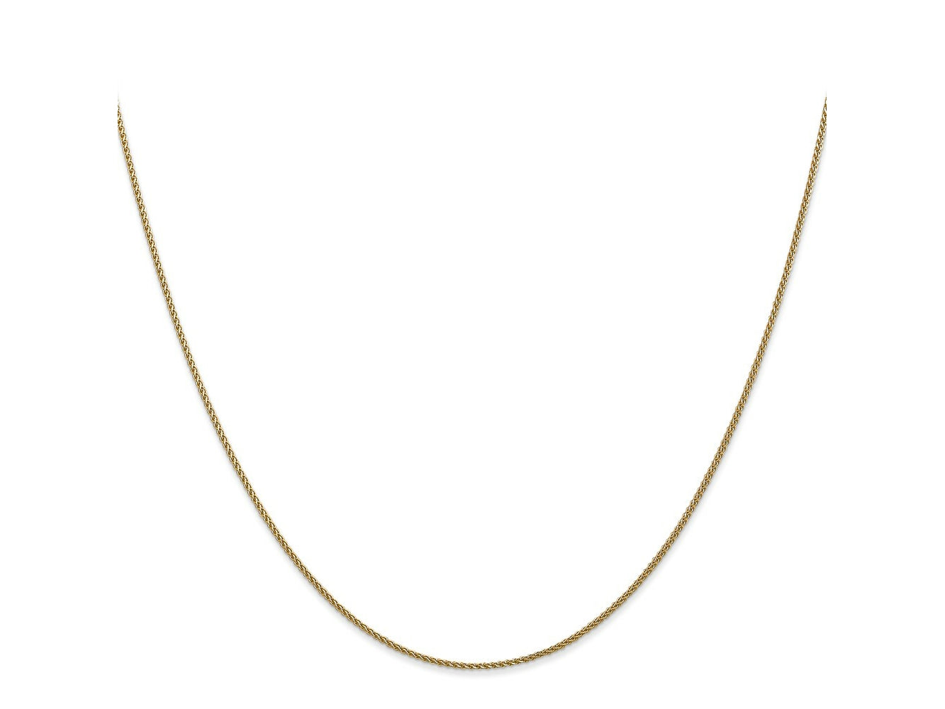 FJC Finejewelers 14 kt Yellow Gold Bright Cut Spiga Chain 16 Inches x 1 mm