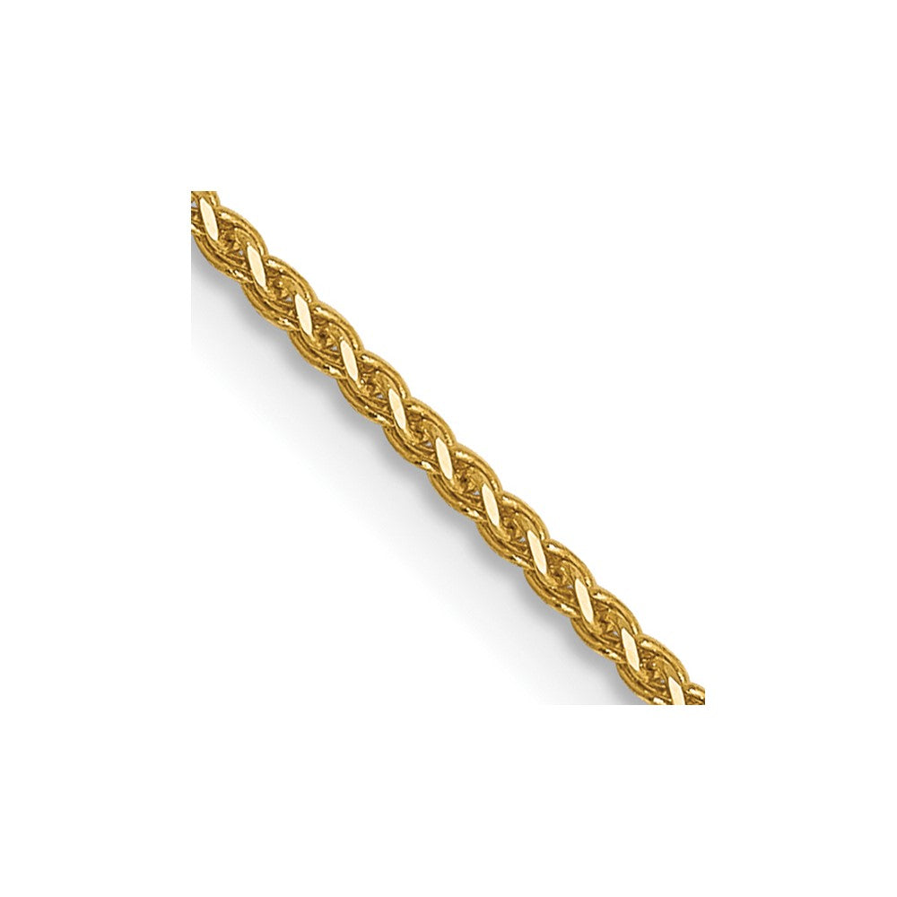FJC Finejewelers 14 kt Yellow Gold Bright Cut Spiga Chain 18 Inches x 1 mm