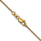 FJC Finejewelers 14 kt Yellow Gold Bright Cut Spiga Chain 18 Inches x 1 mm