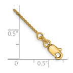 FJC Finejewelers 14 kt Yellow Gold Bright Cut Spiga Chain Anklet 9 Inches x 1 mm