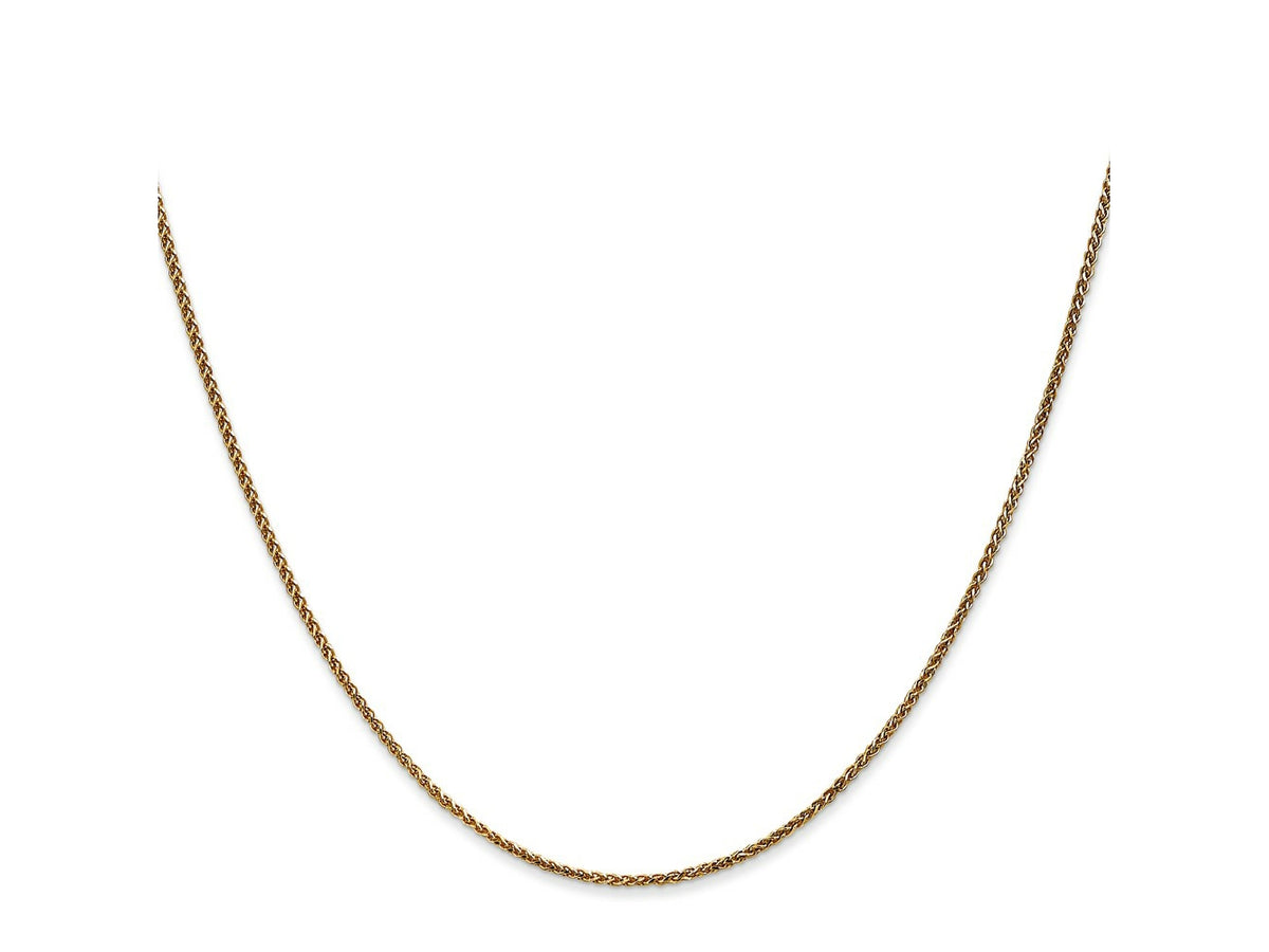 FJC Finejewelers 14 kt Yellow Gold Bright Cut Spiga Chain 18 Inches x 1.2 mm