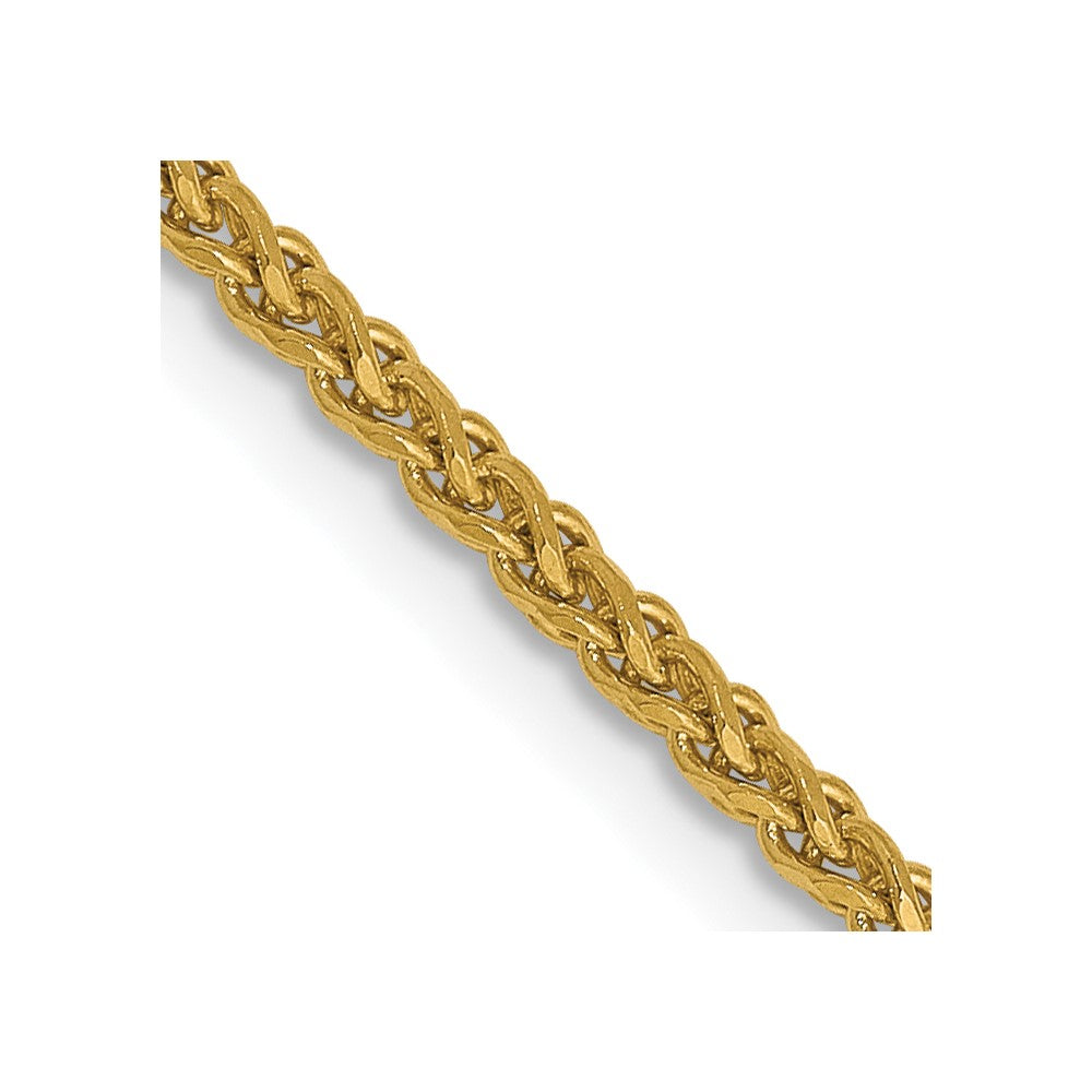 FJC Finejewelers 14 kt Yellow Gold Bright Cut Spiga Chain 18 Inches x 1.4 mm
