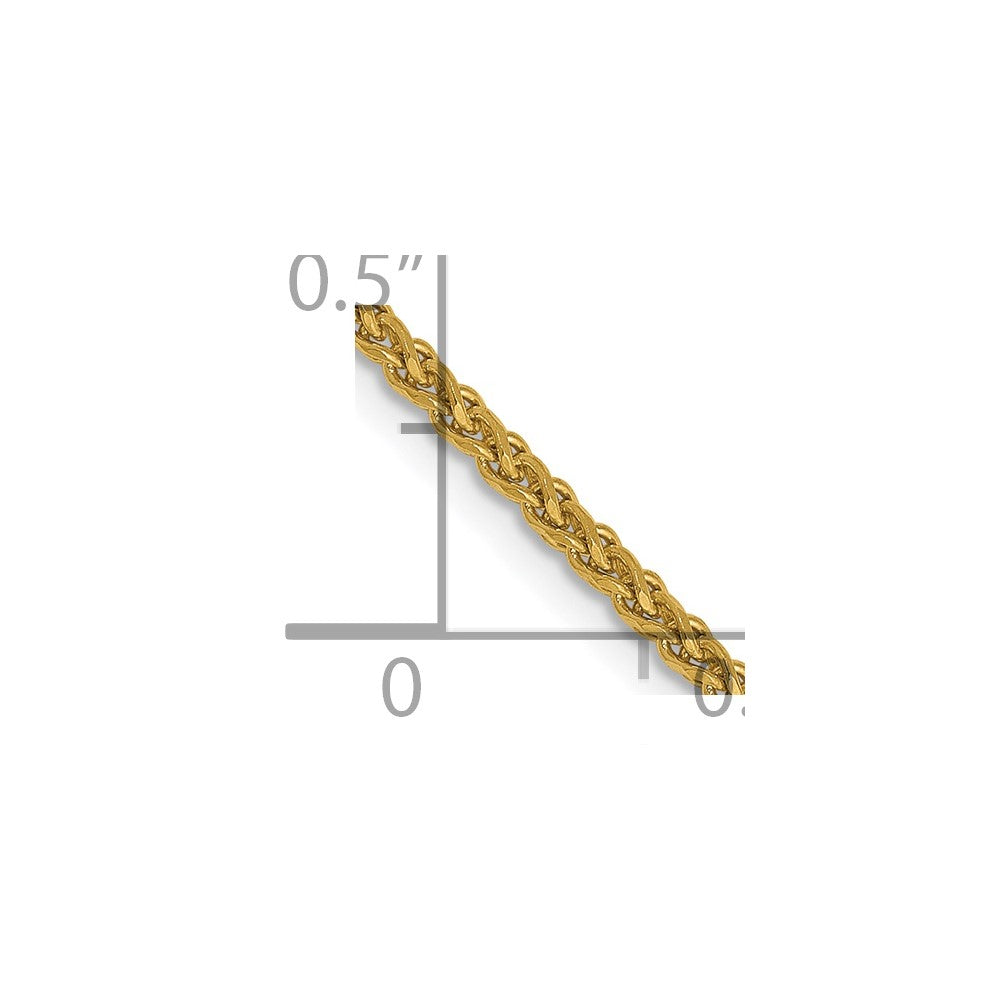 FJC Finejewelers 14 kt Yellow Gold Bright Cut Spiga Chain 18 Inches x 1.4 mm