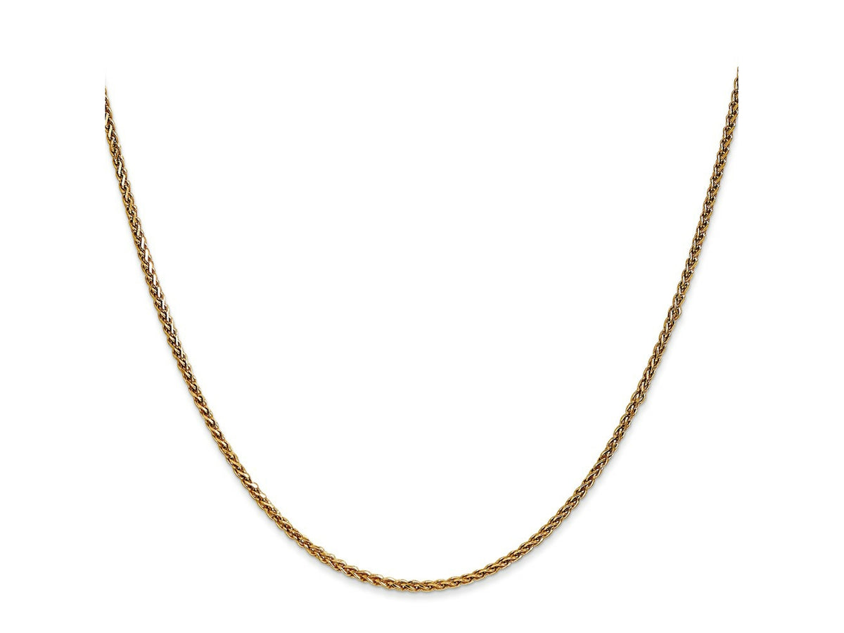 FJC Finejewelers 14 kt Yellow Gold Bright Cut Spiga Chain 18 Inches x 1.4 mm