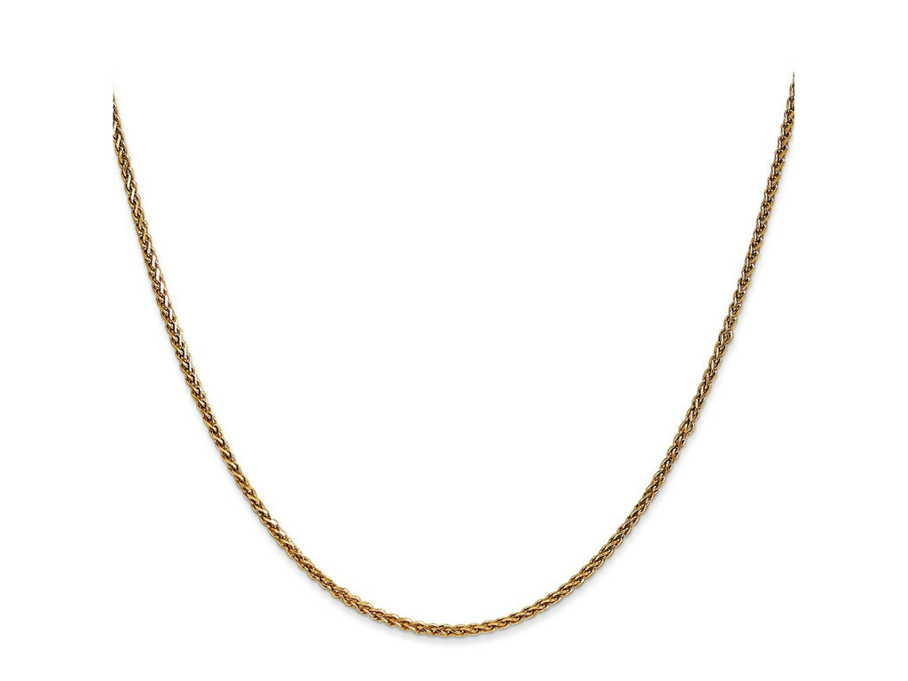 FJC Finejewelers 14 kt Yellow Gold Bright Cut Spiga Chain 20 Inches x 1.4 mm