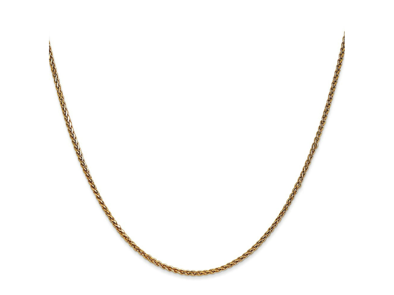 FJC Finejewelers 14 kt Yellow Gold Bright Cut Spiga Chain 20 Inches x 1.4 mm