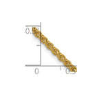 FJC Finejewelers 14 kt Yellow Gold Solid Bright Cut Spiga Chain 20 Inches x 1.8 mm