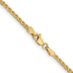 FJC Finejewelers 14 kt Yellow Gold Solid Bright Cut Spiga Chain 20 Inches x 1.8 mm