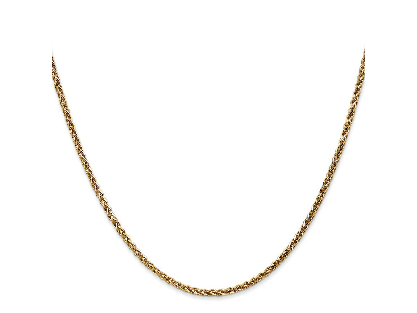 FJC Finejewelers 14 kt Yellow Gold Solid Bright Cut Spiga Chain 20 Inches x 1.8 mm