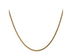 FJC Finejewelers 14 kt Yellow Gold Solid Bright Cut Spiga Chain 24 Inches x 1.8 mm