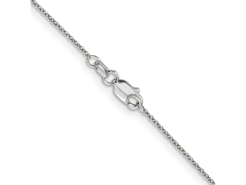 FJC Finejewelers 14 kt White Gold Round Cable Chain 16 Inches x 0.9 mm