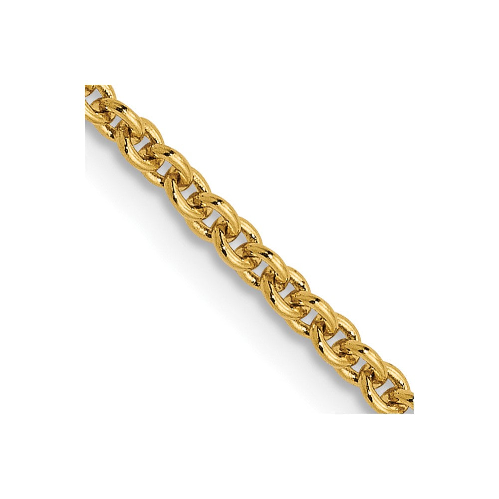 FJC Finejewelers 14 kt Yellow Gold Round Cable Chain 18 Inches x 1.8 mm