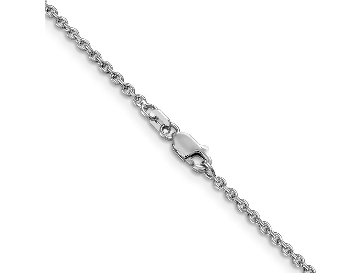 FJC Finejewelers 14 kt White Gold Round Cable Chain 20 Inches x 1.8 mm
