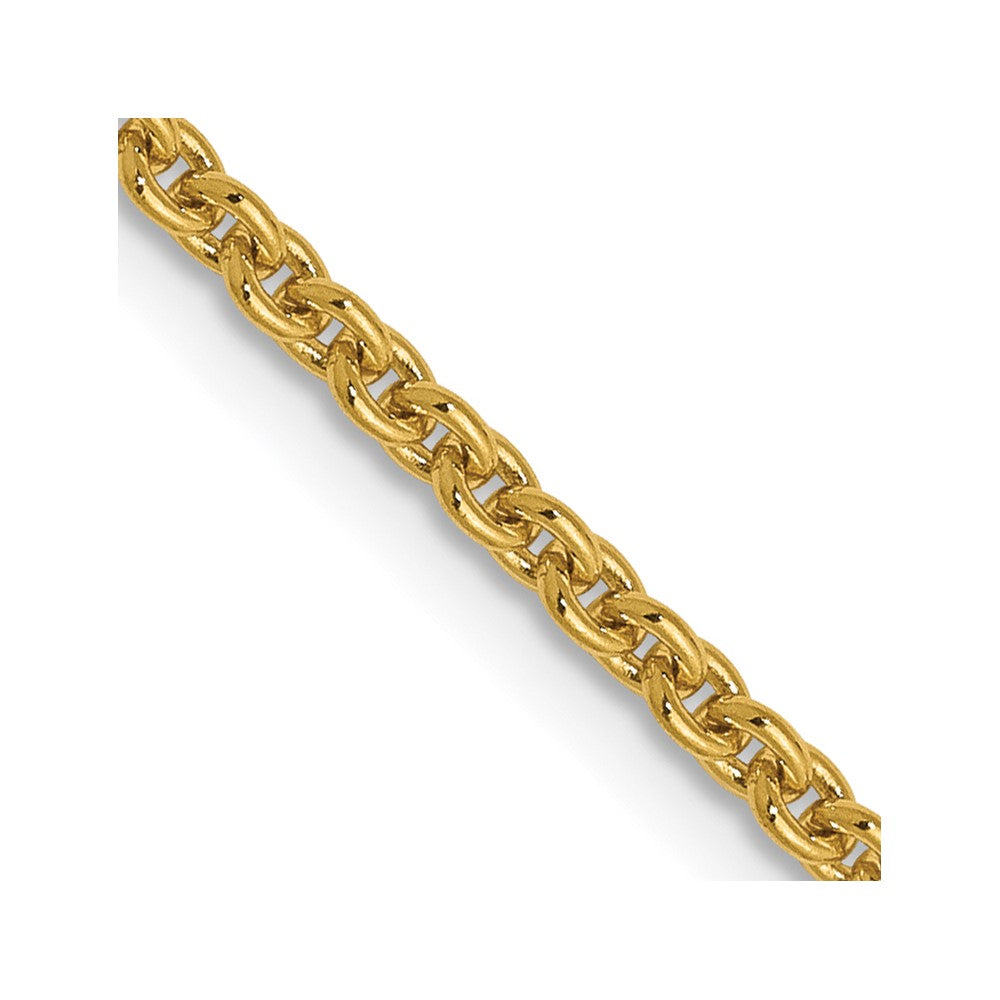 FJC Finejewelers 14 kt Yellow Gold Round Cable Chain 18 Inches x 1.95 mm