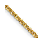 FJC Finejewelers 14 kt Yellow Gold Round Cable Chain 18 Inches x 1.95 mm