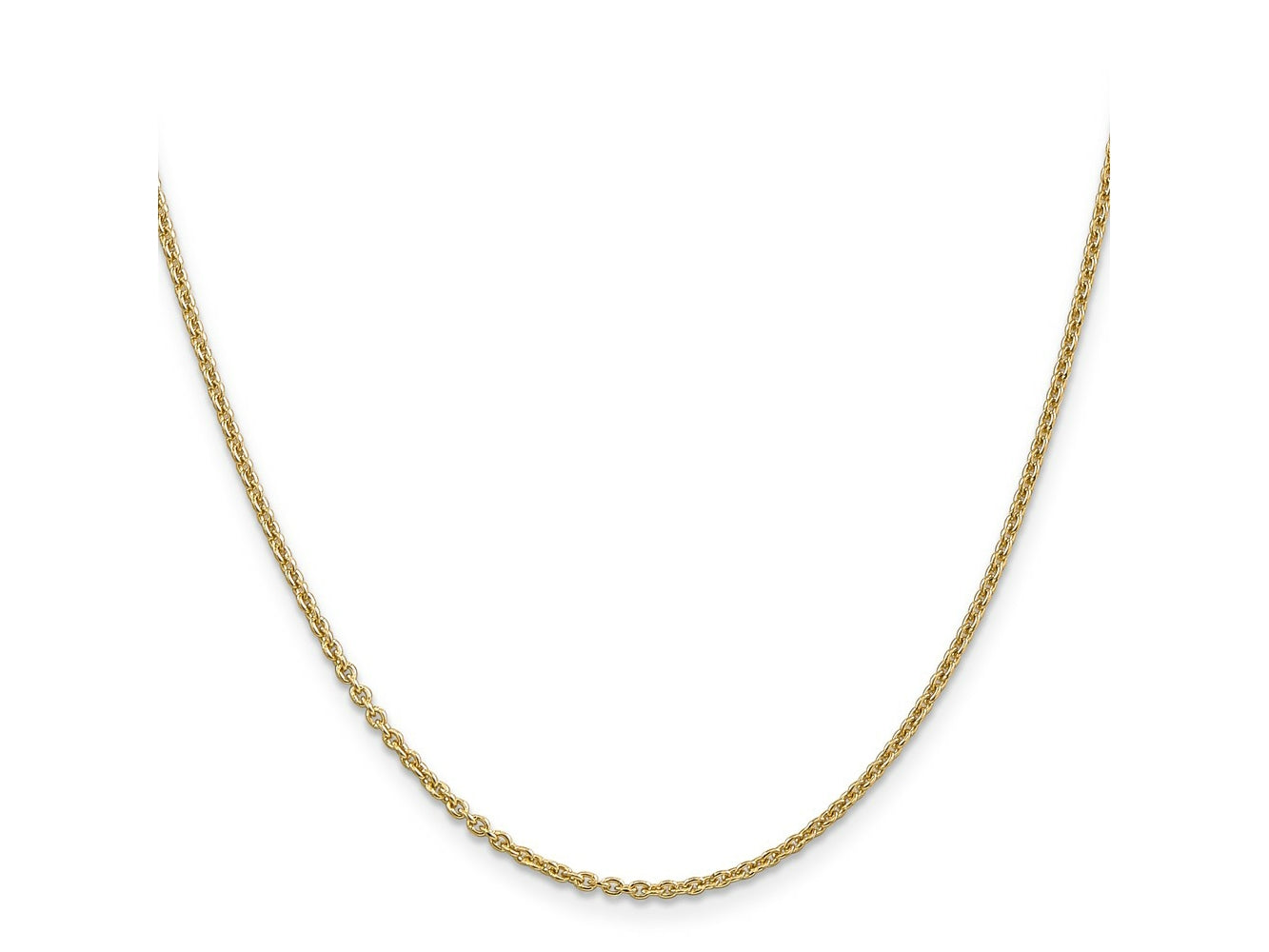 FJC Finejewelers 14 kt Yellow Gold Round Cable Chain 18 Inches x 1.95 mm