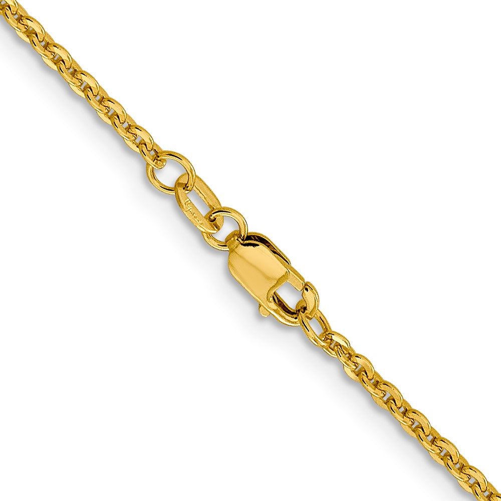 FJC Finejewelers 14 kt Yellow Gold Flat Cable Chain 20 Inches x 1.95 mm