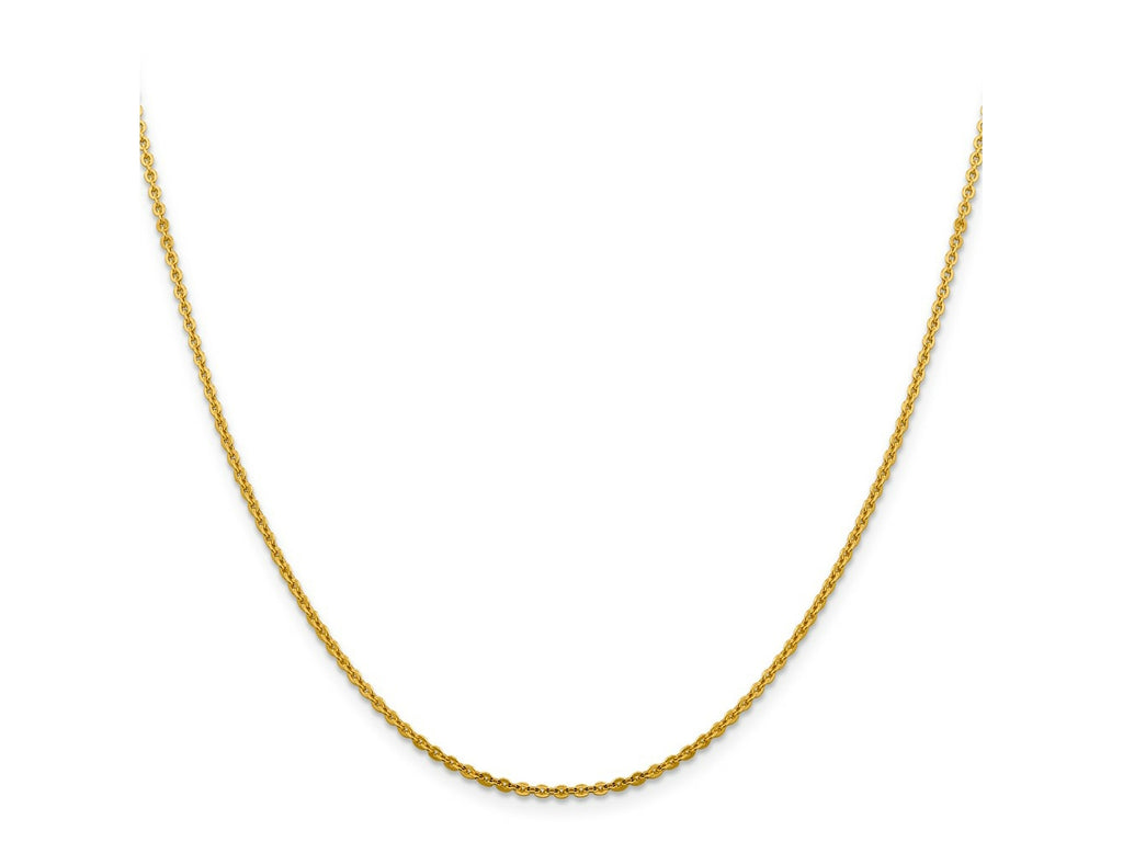 FJC Finejewelers 14 kt Yellow Gold Flat Cable Chain 24 Inches x 1.95 mm