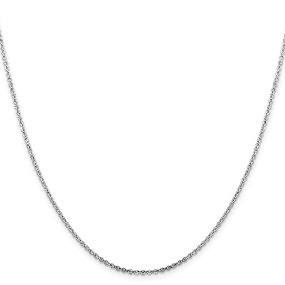 FJC Finejewelers 14 kt White Gold Flat Cable Chain 16 Inches x 1.95 mm