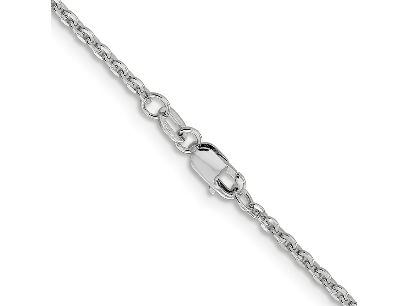 FJC Finejewelers 14 kt White Gold Flat Cable Chain 20 Inches x 1.95 mm