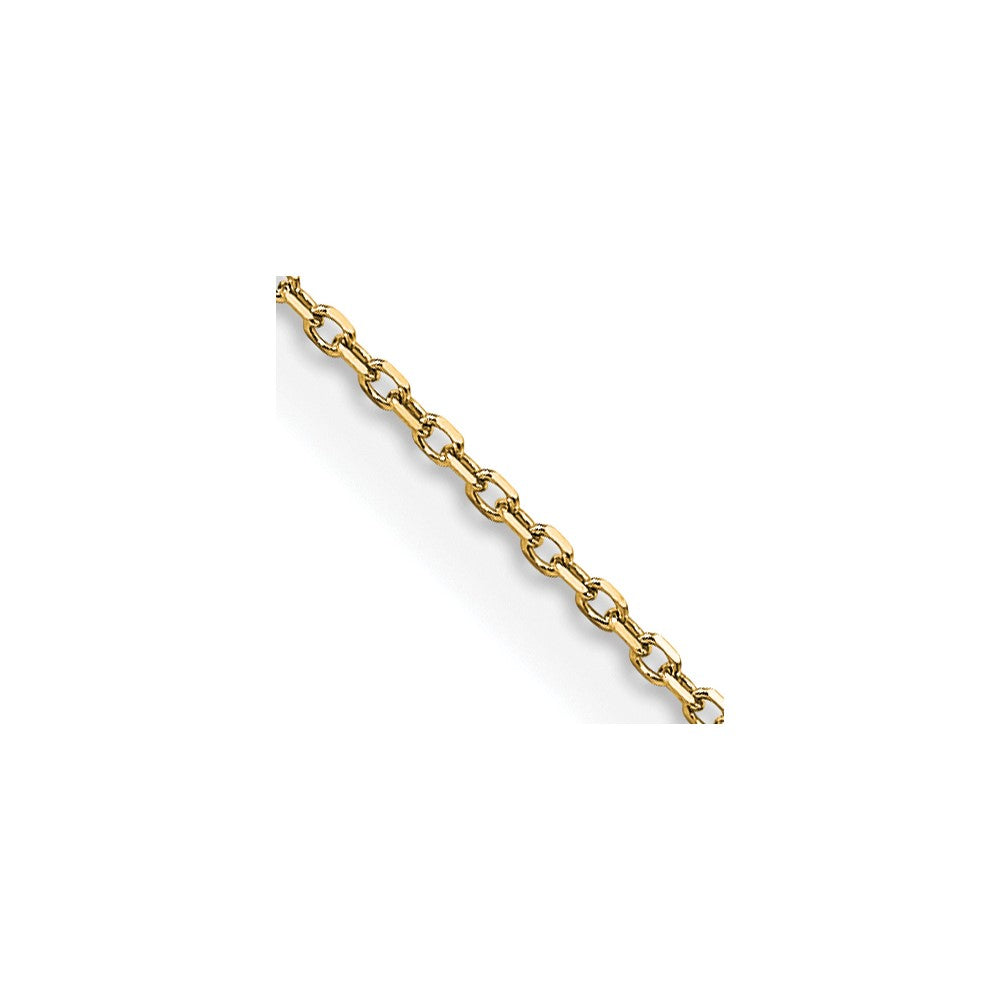 FJC Finejewelers 14 kt Yellow Gold Bright Cut Rolo Chain 16 Inches x 0.85 mm