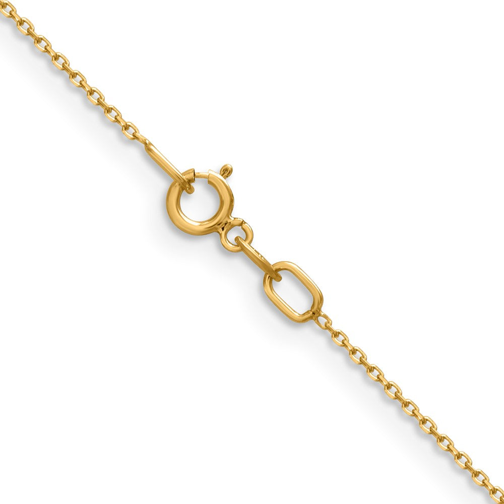 FJC Finejewelers 14 kt Yellow Gold Bright Cut Rolo Chain 20 Inches x 0.85 mm