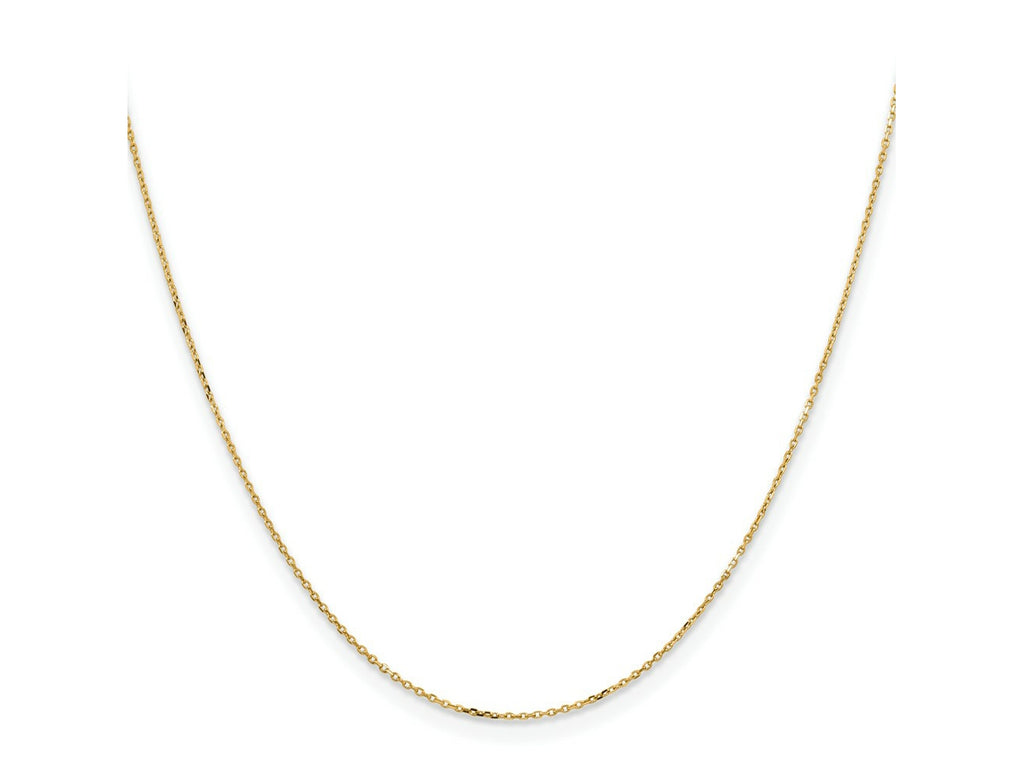 FJC Finejewelers 14 kt Yellow Gold Bright Cut Rolo Chain 20 Inches x 0.85 mm