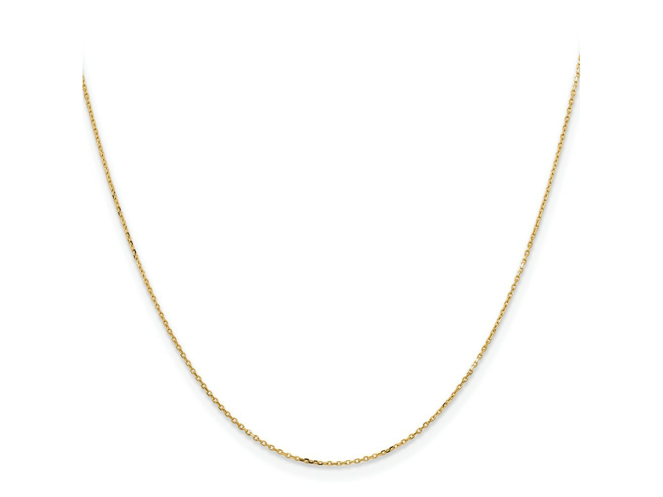 FJC Finejewelers 14 kt Yellow Gold Bright Cut Rolo Chain 20 Inches x 0.85 mm