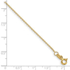 FJC Finejewelers 14 kt Yellow Gold Bright Cut Rolo Chain 18 Inches x 1.05 mm