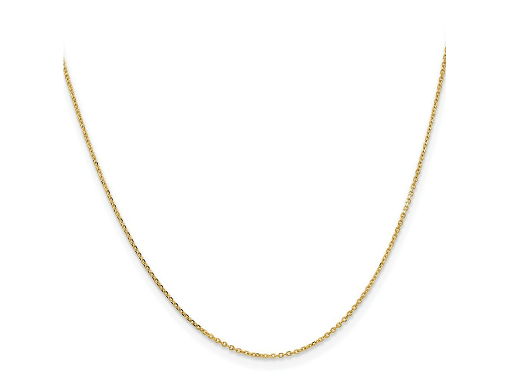 FJC Finejewelers 14 kt Yellow Gold Bright Cut Rolo Chain 20 Inches x 1.05 mm