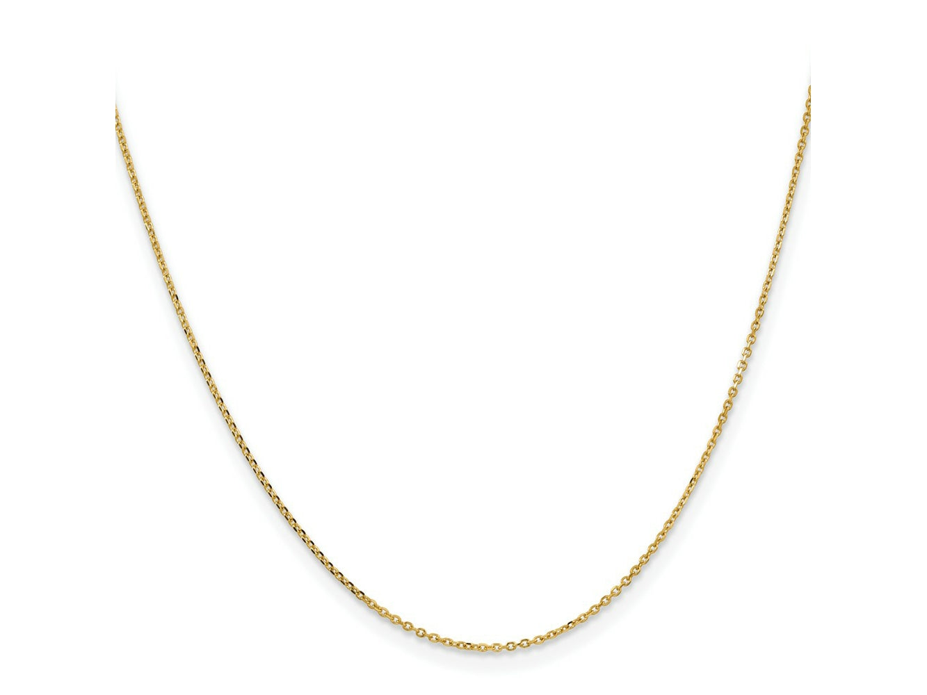 FJC Finejewelers 14 kt Yellow Gold Bright Cut Rolo Chain 20 Inches x 1.05 mm