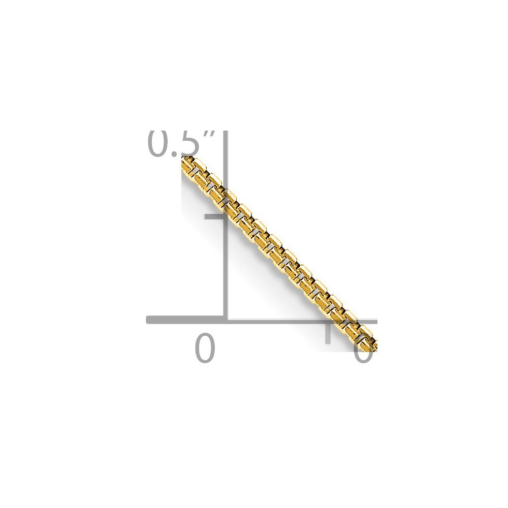 FJC Finejewelers 14 kt Yellow Gold Concave Box Chain 24 Inches x 1 mm