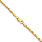 FJC Finejewelers 14 kt Yellow Gold Spiga Chain 22 Inches x 2.5 mm