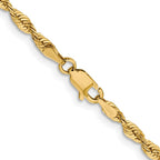 FJC Finejewelers 10 kt Yellow Gold 3.0mm Ultra Bright Cut Lightweight Rope Chain 22 Inches x 3 mm