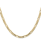 FJC Finejewelers 10 kt Yellow Gold Concave Figaro Chain 20 Inches x 4 mm