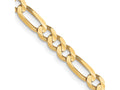 FJC Finejewelers 10 kt Yellow Gold Concave Figaro Chain 20 Inches x 4 mm