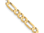 FJC Finejewelers 10 kt Yellow Gold Concave Figaro Chain 20 Inches x 4 mm