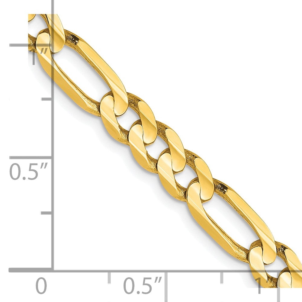 FJC Finejewelers 10 kt Yellow Gold Concave Figaro Chain 18 Inches x 5.25 mm