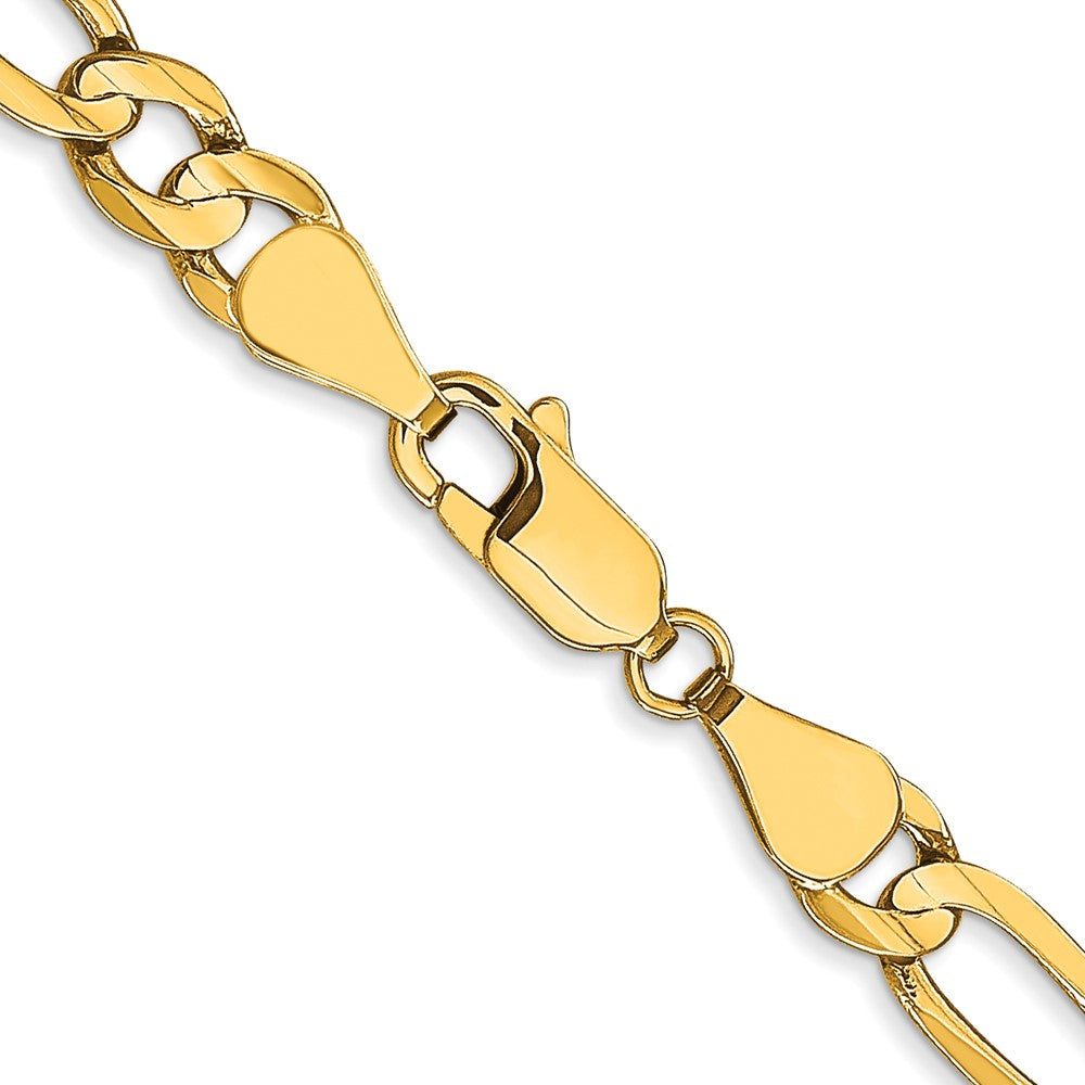 FJC Finejewelers 10 kt Yellow Gold Concave Figaro Chain 18 Inches x 5.25 mm