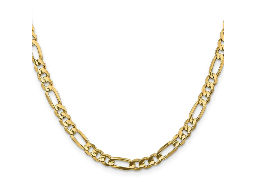 FJC Finejewelers 10 kt Yellow Gold Concave Figaro Chain 20 Inches x 5.25 mm