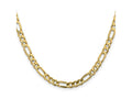 FJC Finejewelers 10 kt Yellow Gold Concave Figaro Chain 20 Inches x 5.25 mm