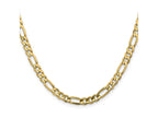 FJC Finejewelers 10 kt Yellow Gold Concave Figaro Chain 20 Inches x 5.25 mm