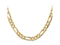 FJC Finejewelers 10 kt Yellow Gold Concave Figaro Chain 20 Inches x 6.75 mm