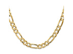 FJC Finejewelers 10 kt Yellow Gold Concave Figaro Chain Bracelet 9 Inches x 6.75 mm