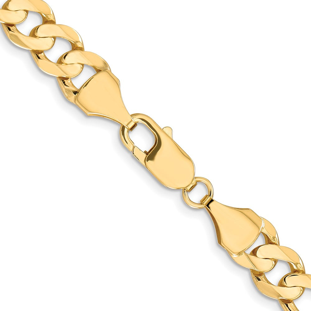 FJC Finejewelers 10 kt Yellow Gold Concave Figaro Chain Bracelet 9 Inches x 8.75 mm