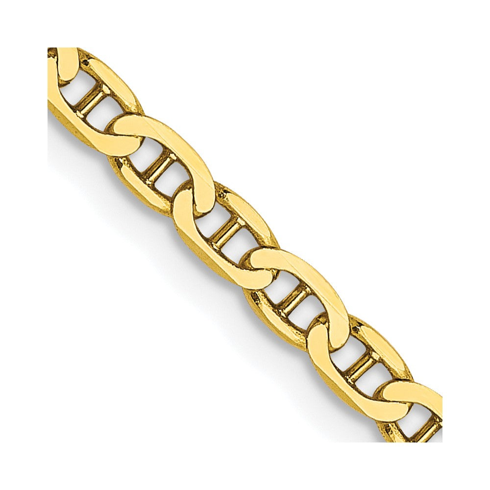 FJC Finejewelers 10 kt Yellow Gold Flat Anchor Chain 16 Inches x 2.4 mm